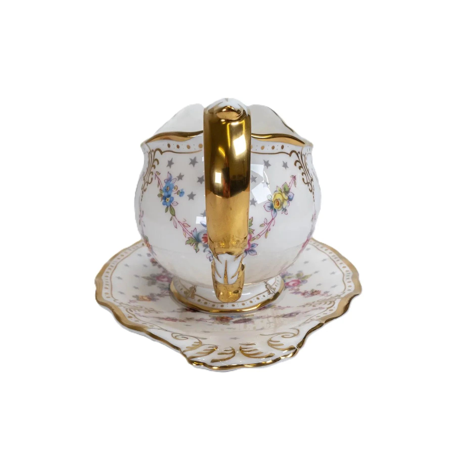 Royal Crown Derby Antoinette Gravy Boat & Stand - Image 3